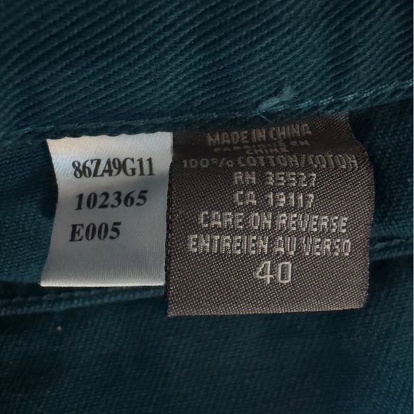 Marithe Francois Girbaud jeans teal blue Baggy loose straight Leg size 40 - Picture 7 of 11